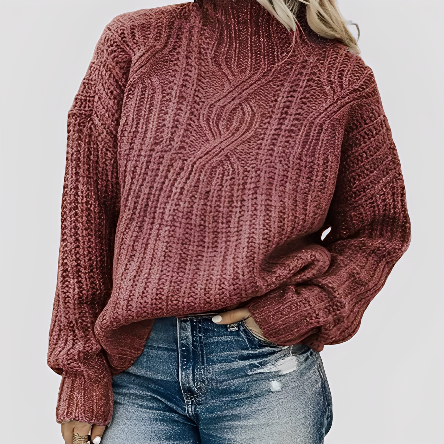 Pull doux pour femme, design tricoté élégant