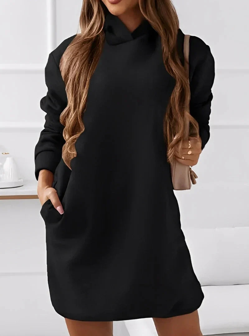 Mini-robe stylée à capuche pour femme
