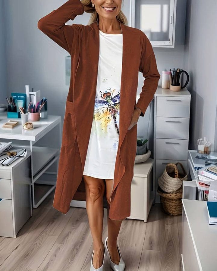 Manteau long décontracté et chic