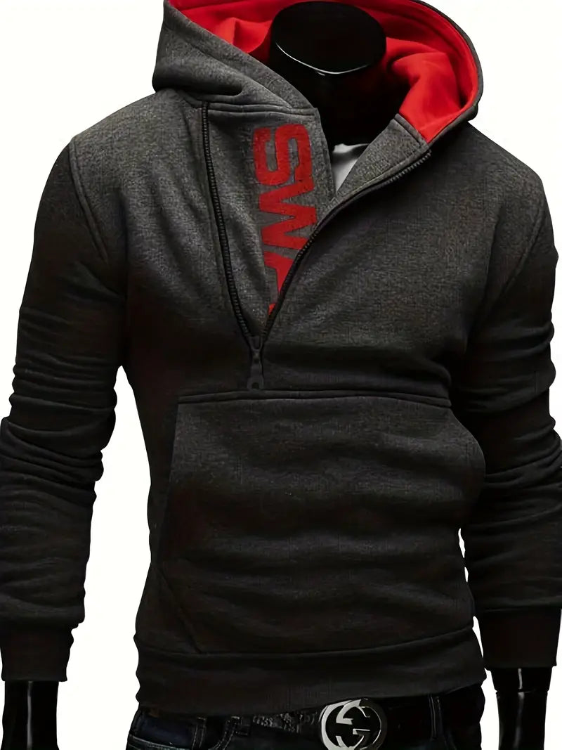 Sweat à capuche homme manches longues tendance