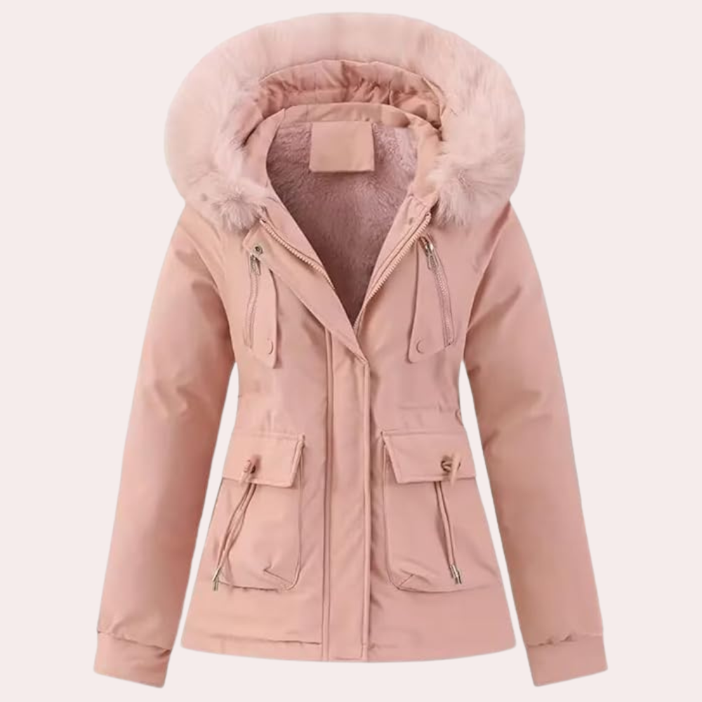 Veste d'hiver pour femme chaude à capuche en polaire