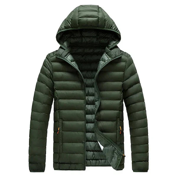 Veste longue imperméable zippée pour homme