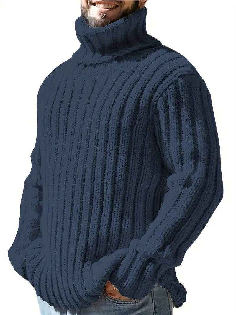Col roulé uni pour homme