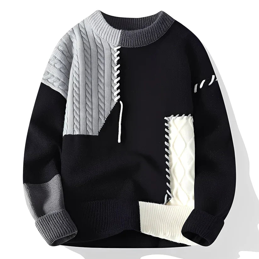 Pull en polaire multicolore et à motifs pour homme