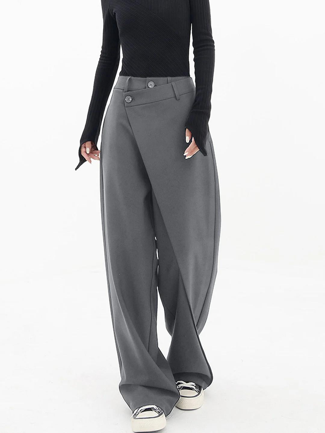Pantalon confortable taille haute pour femme
