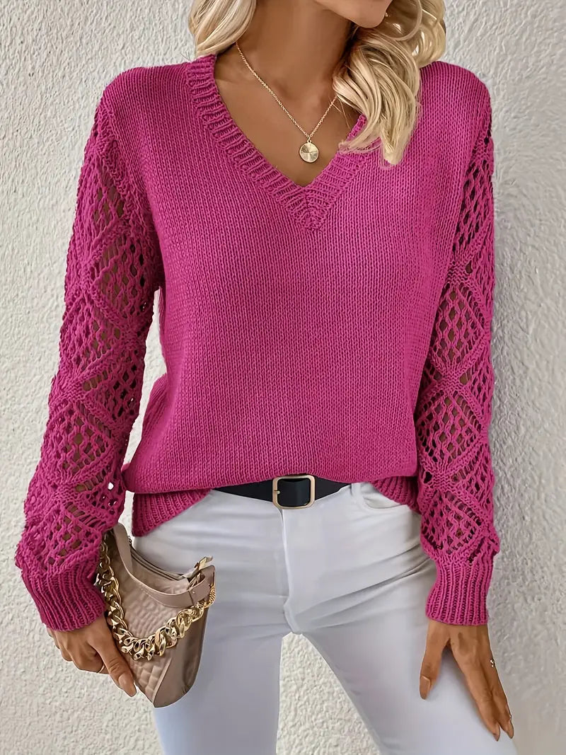 Pull uni printemps élégant