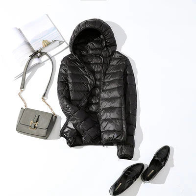Veste d'automne Parka d'hiver chaude rembourrée à capuche