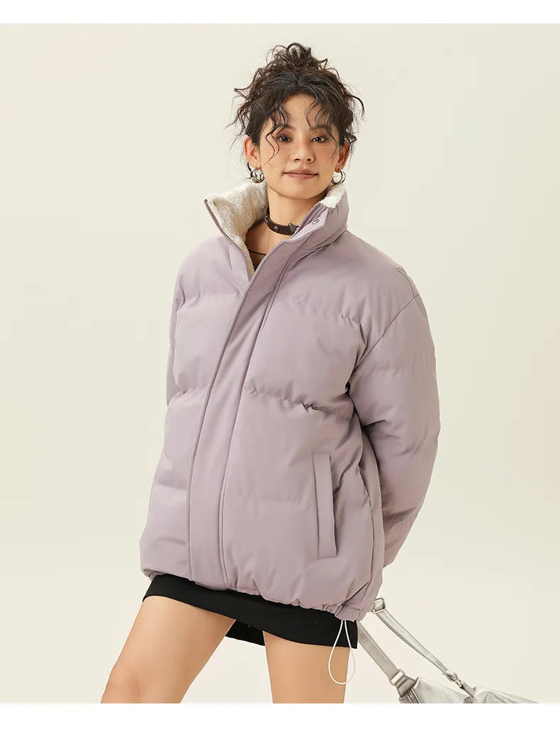 Veste d'hiver sympa col montant chaud coton