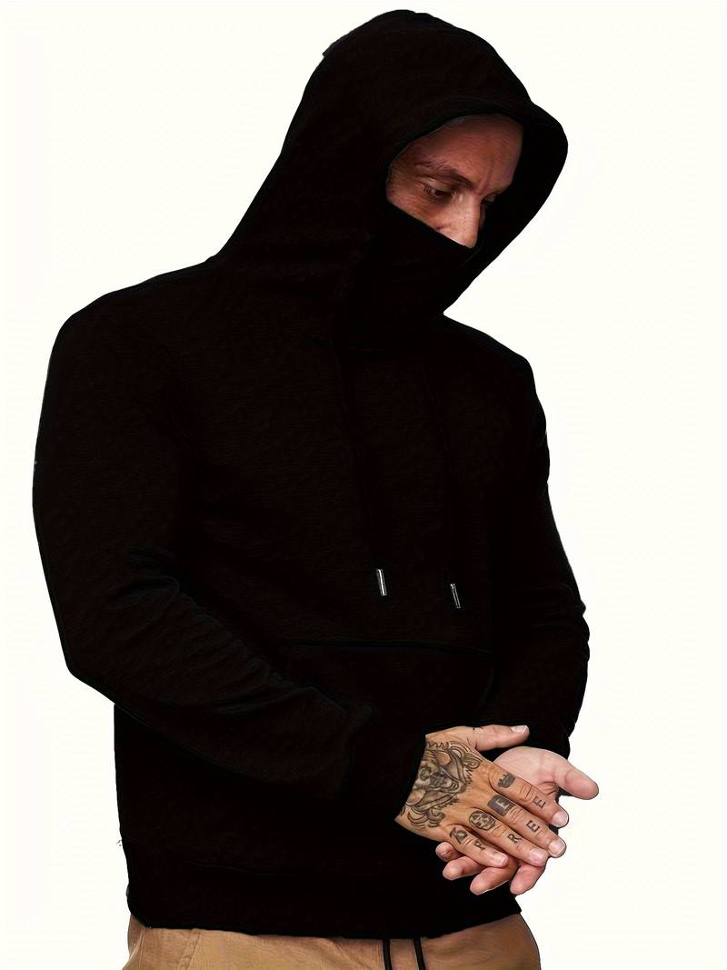Sweat à capuche tendance avec masque pour homme