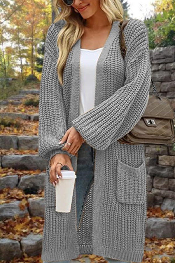 Gilet cardigan oversize avec poches