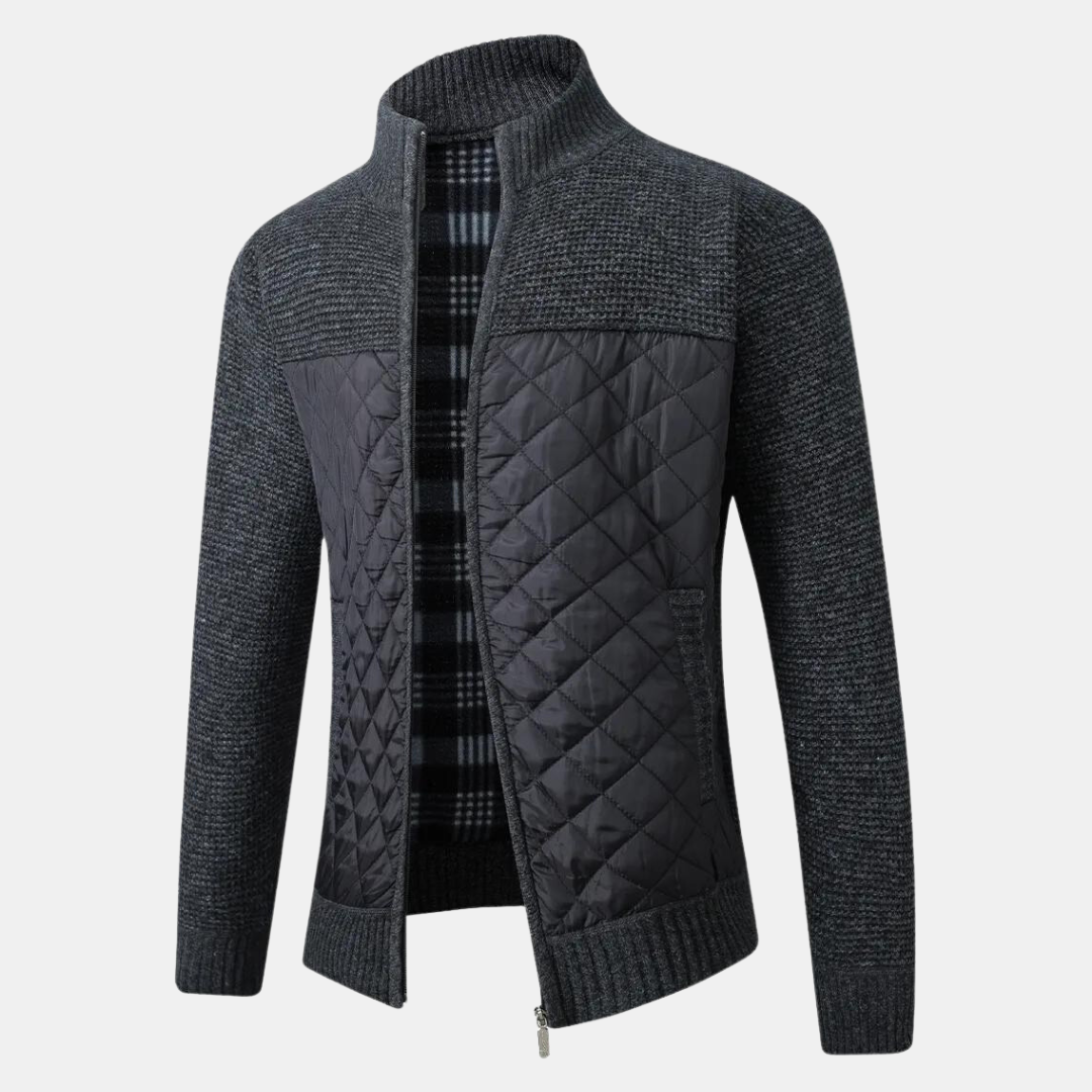 Cardigan homme col montant élégance