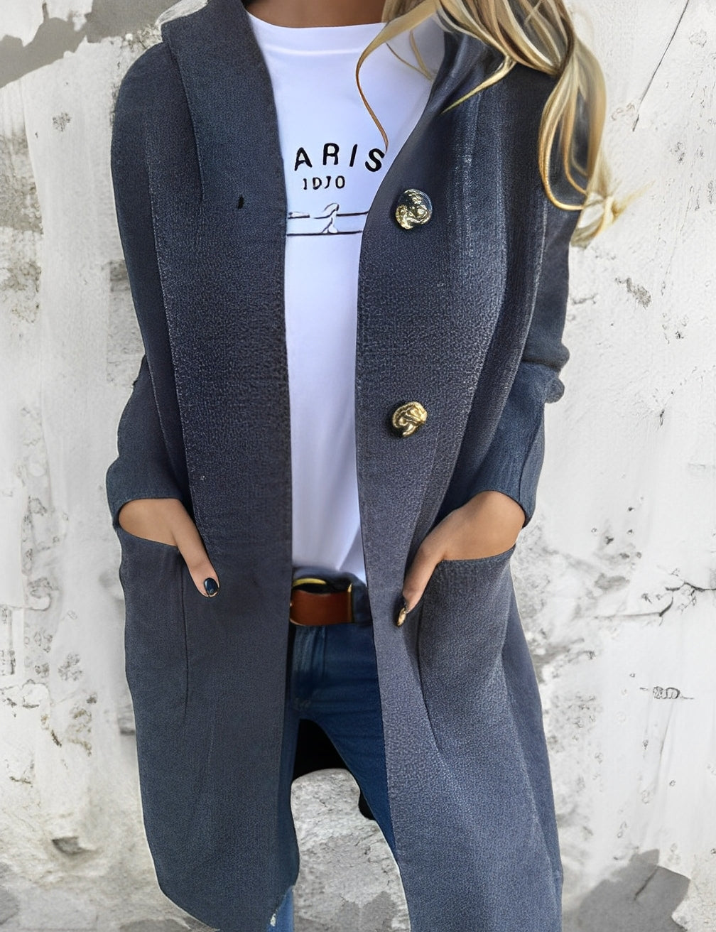 Longs gilets femme à capuche Confortables