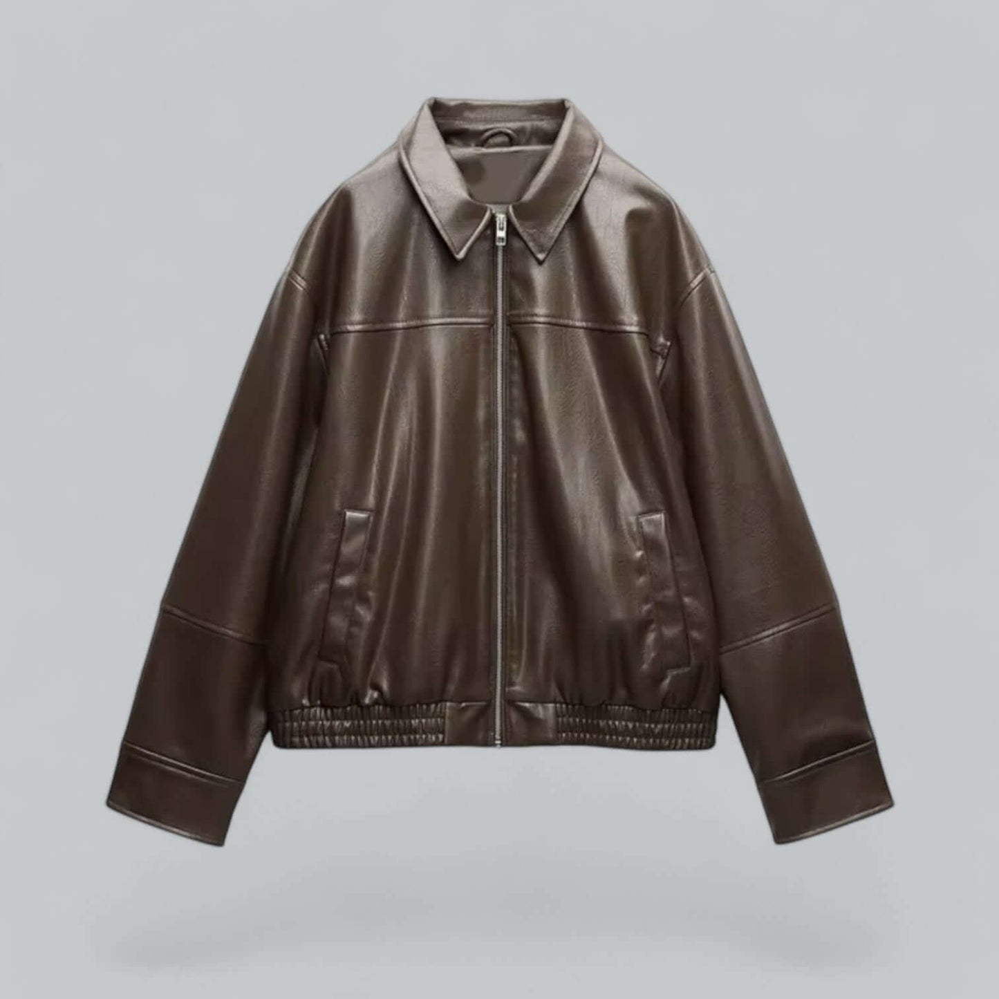 Veste en cuir rétro pour femme