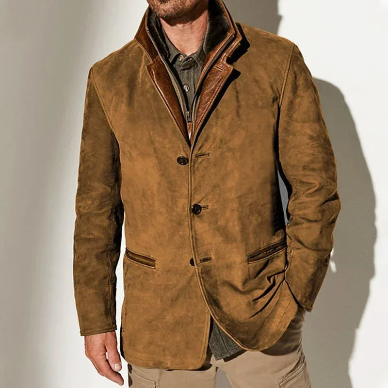 Manteau en daim élégant pour femme style vintage