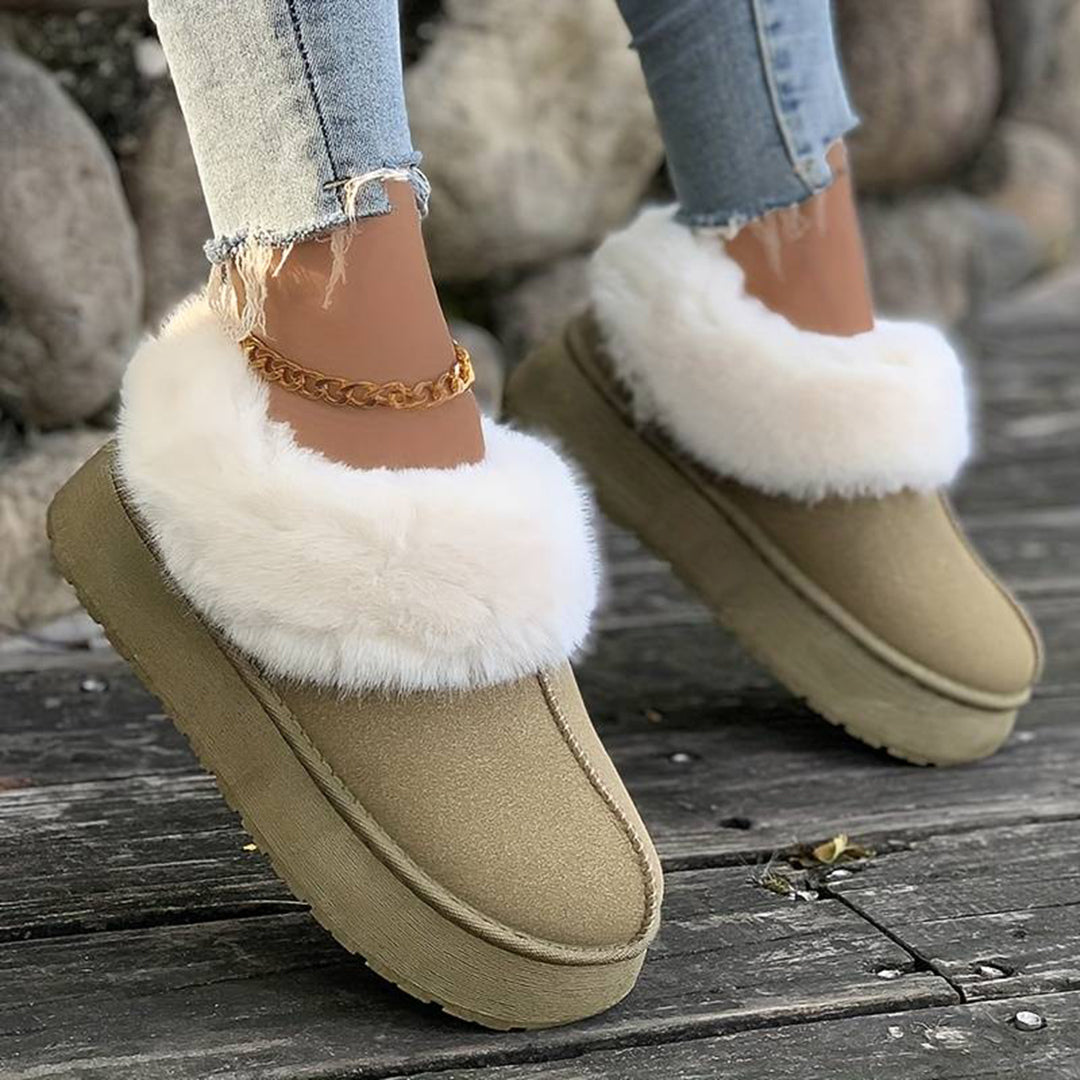 Chaussures d'hiver de luxe chaudes pour femme