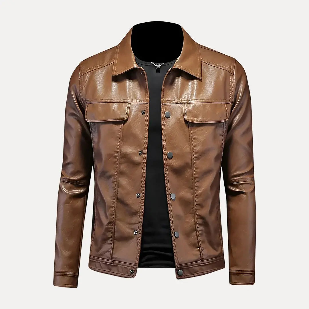 Blouson en cuir tendance - Style aventurier