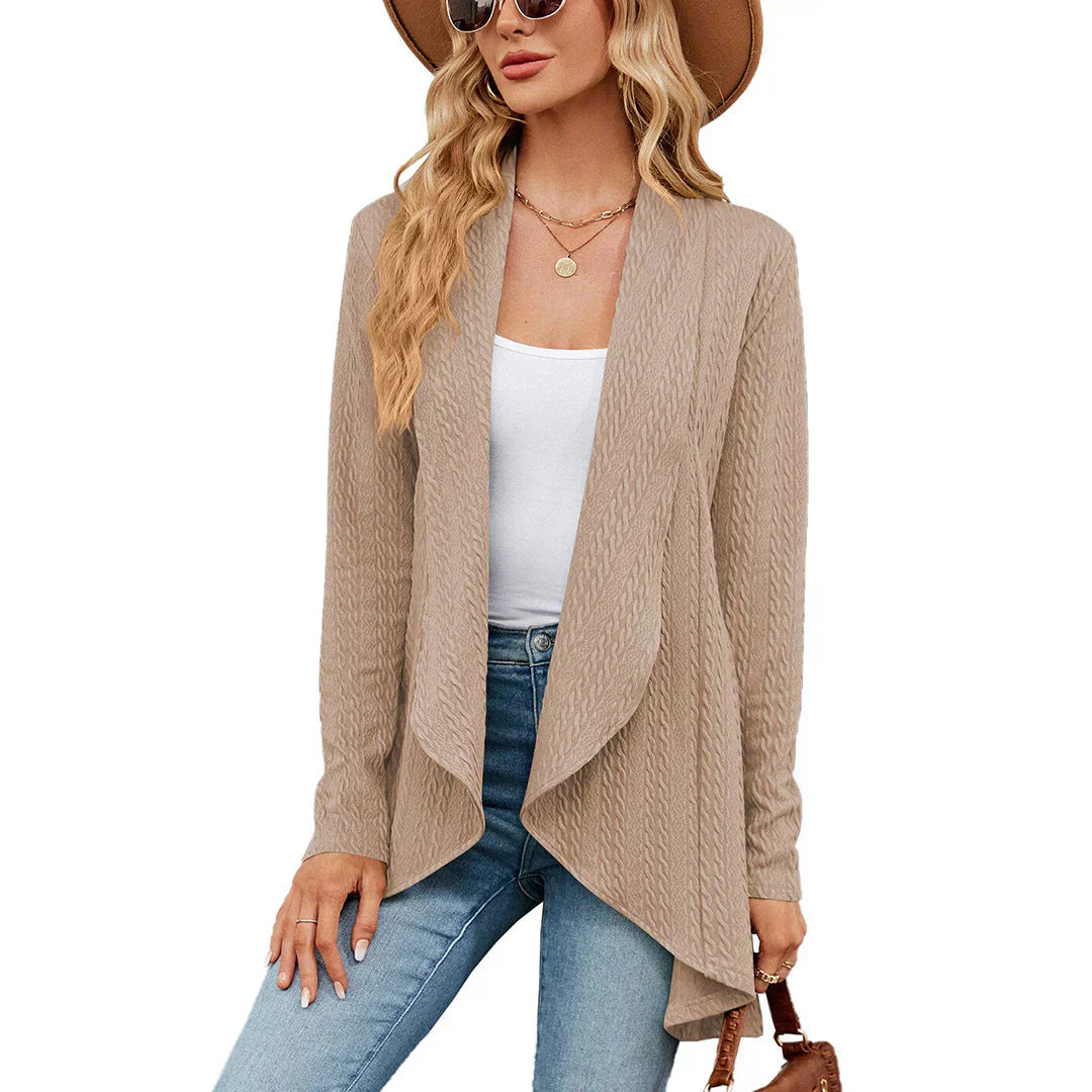Gilet long à manches longues pour femme – Chic d'automne