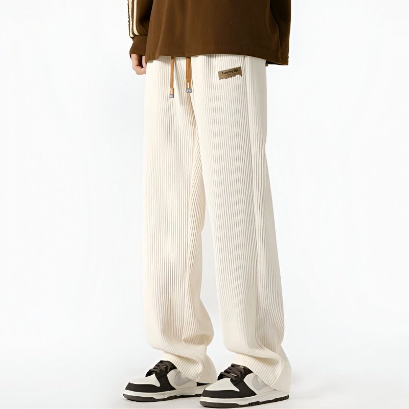 Pantalon de jogging côtelé confortable pour homme