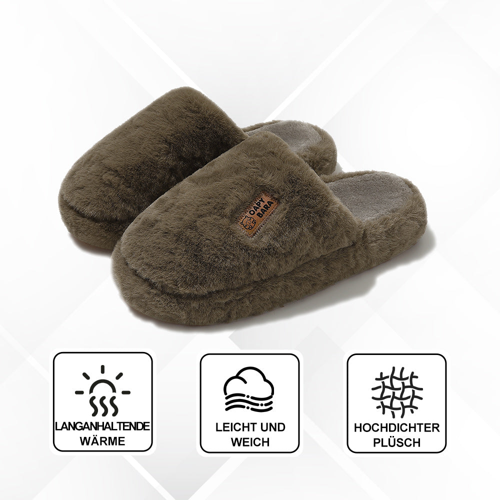 Chaussons doux en peluche avec semelle antidérapante