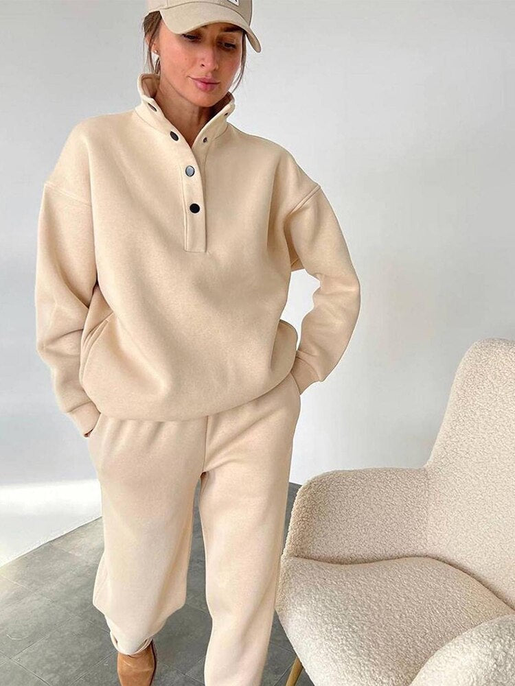 Ensemble de jogging molletonné confortable pour femme