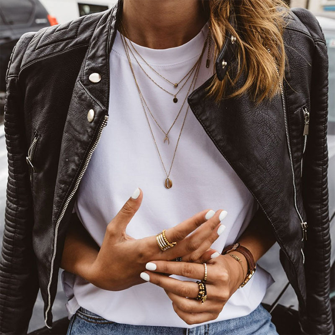 Elegante Lederjacke Damen Klassisch Zeitlos - IdealeKleiden