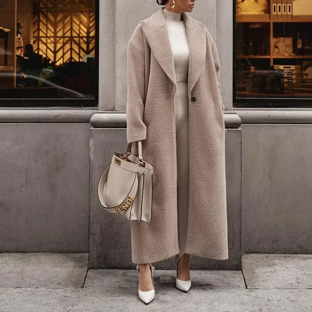 Manteau d'hiver long et chaud pour femme, grande taille