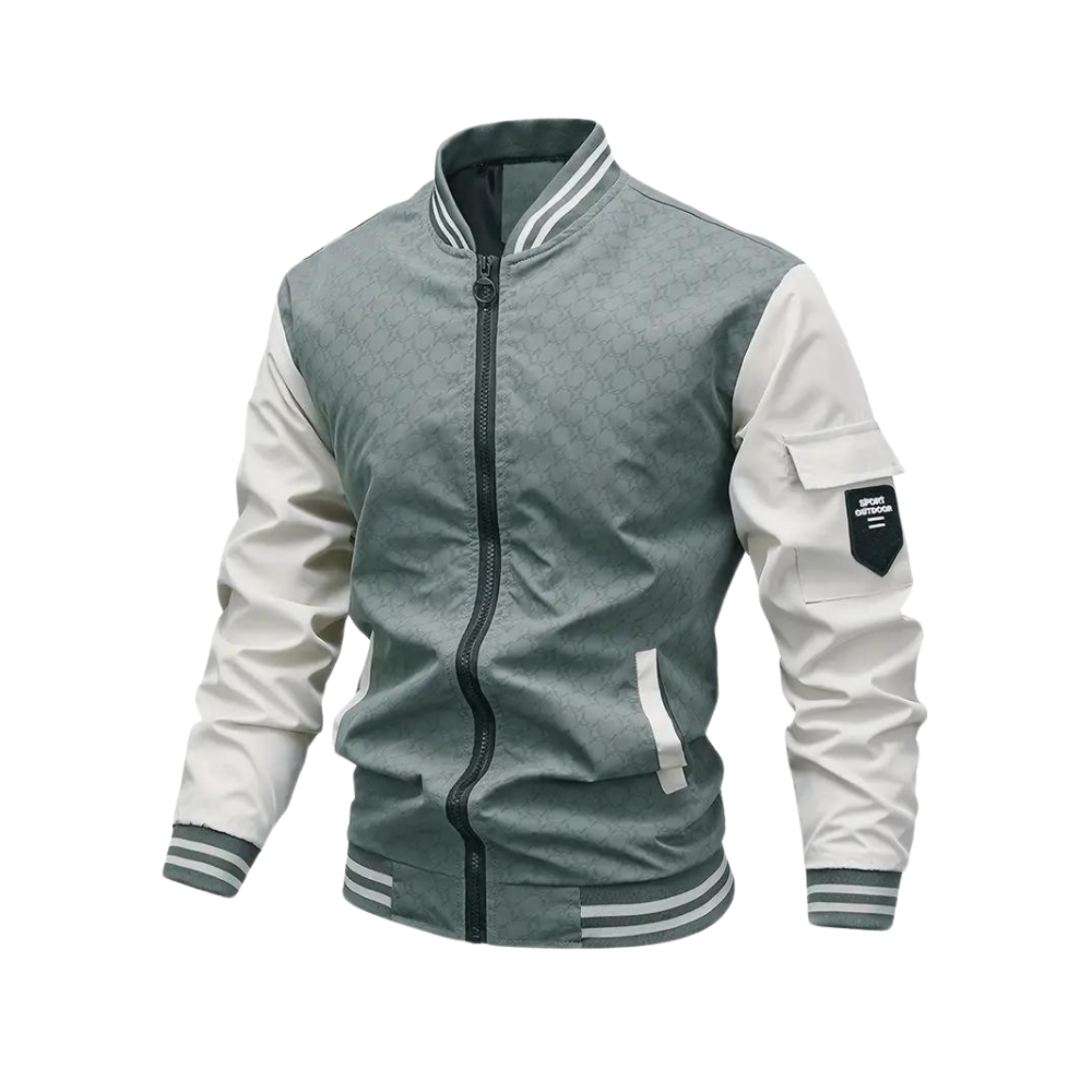 Blouson aviateur zippé pour homme style automne