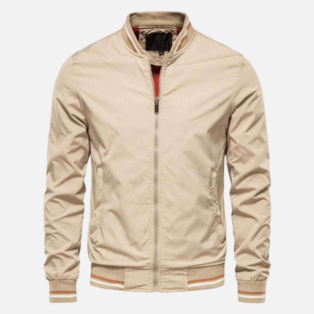 Blouson bomber homme court à fermeture éclair
