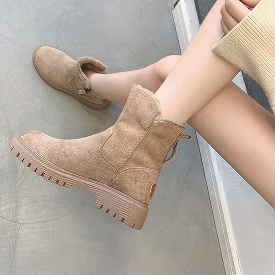 Bottes femme Chaud Doux Fermeture éclair
