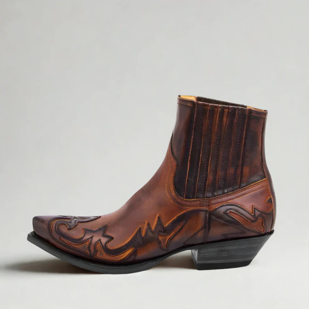 Bottes Western élégantes en cuir pour homme