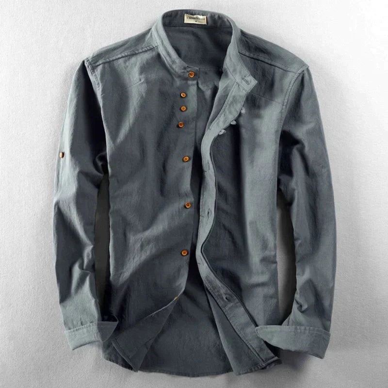 Chemise homme classique japonaise manches longues