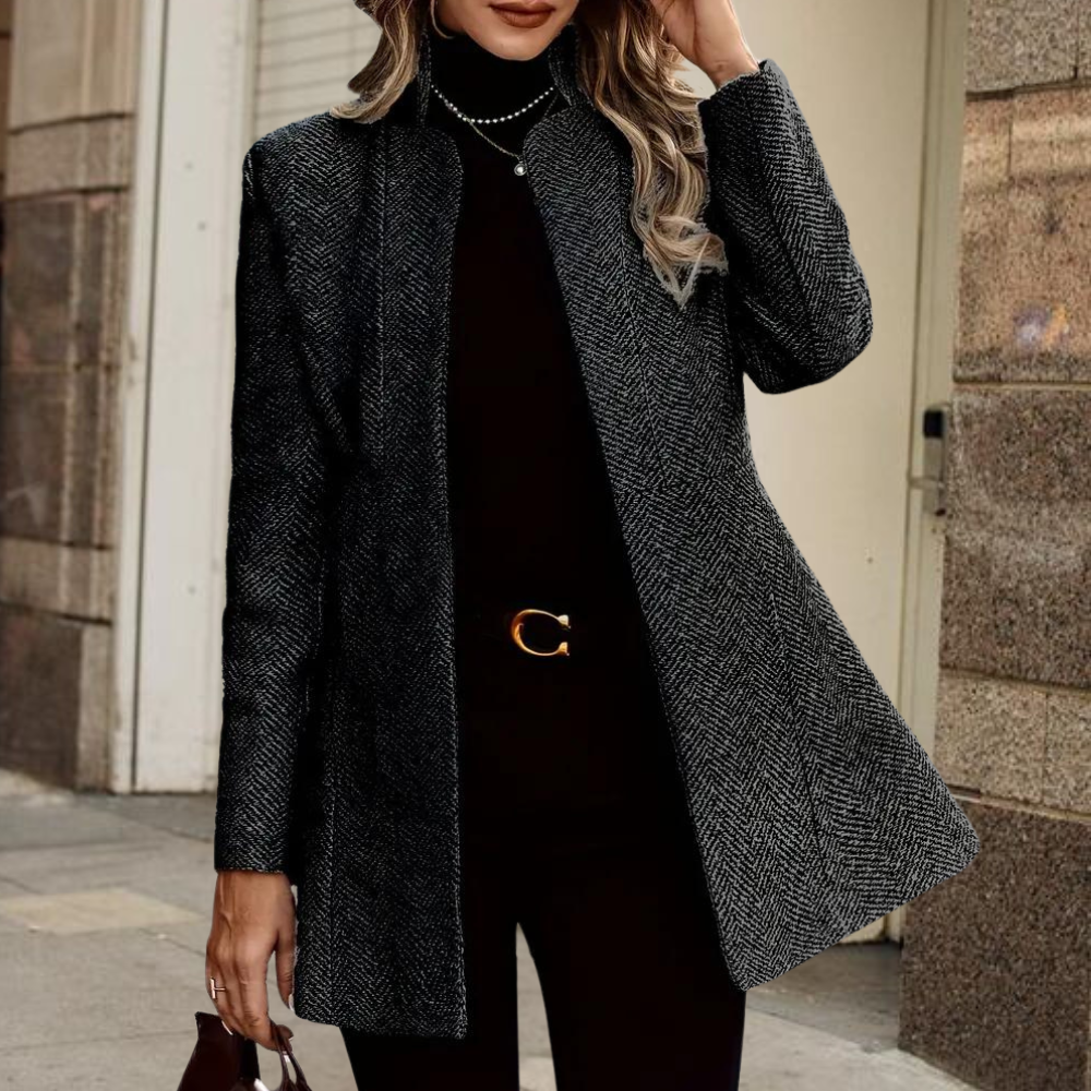 Manteau femme élégant longueur genou dentelle