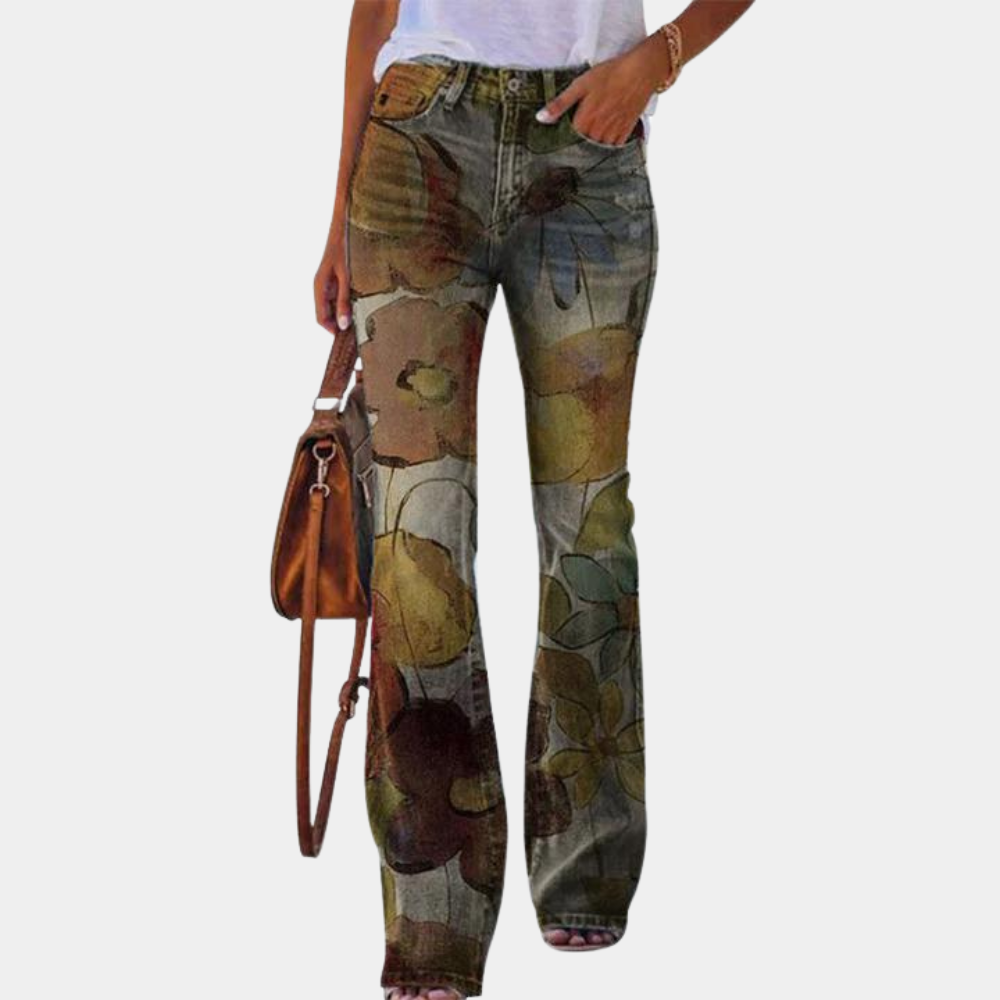 Jeans femme moderne avec boutons stylés