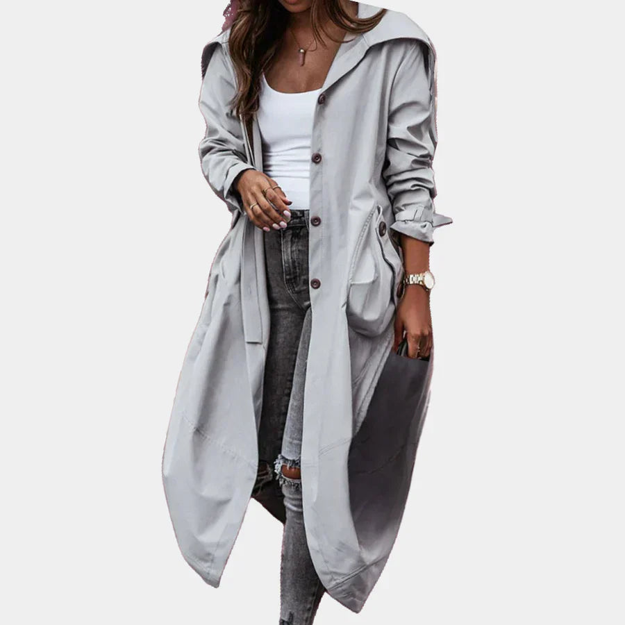Manteau long élégant pour femme de style moderne