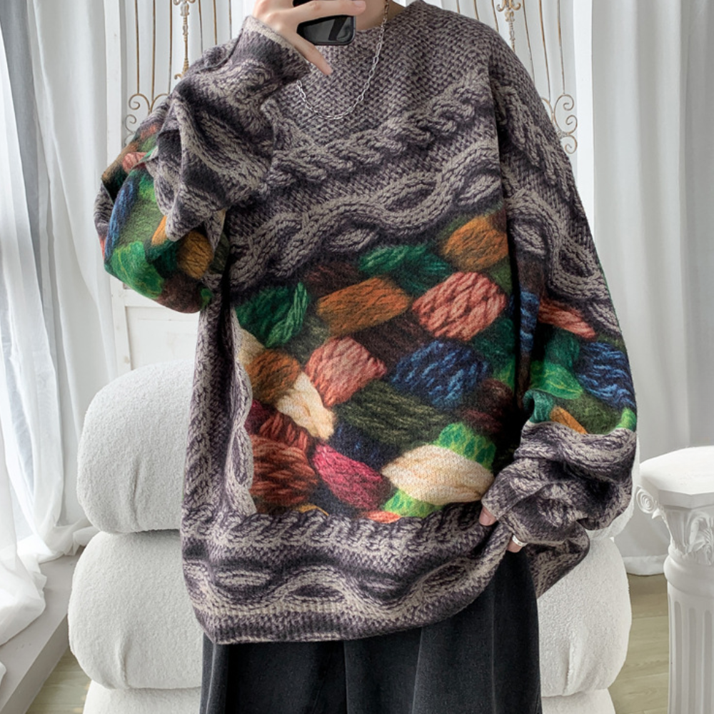 Pull confortable pour homme en maille décontractée