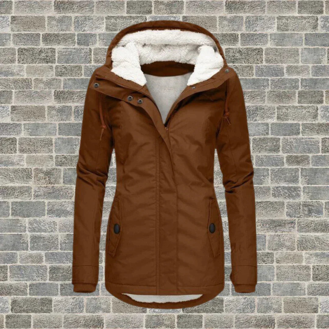 Manteau d'hiver pratique Plissé Coton Capuche