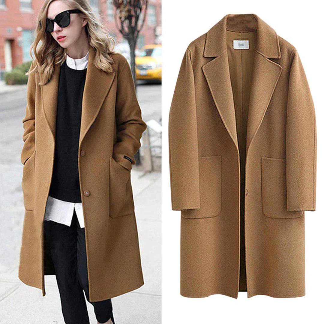 Manteau long élégant intemporel pour femme