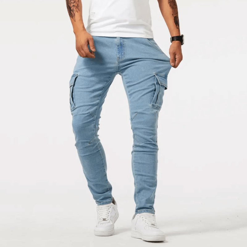 Jean skinny cargo pour homme