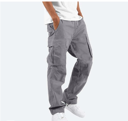 Pantalon cargo homme Confortable Coupe droite