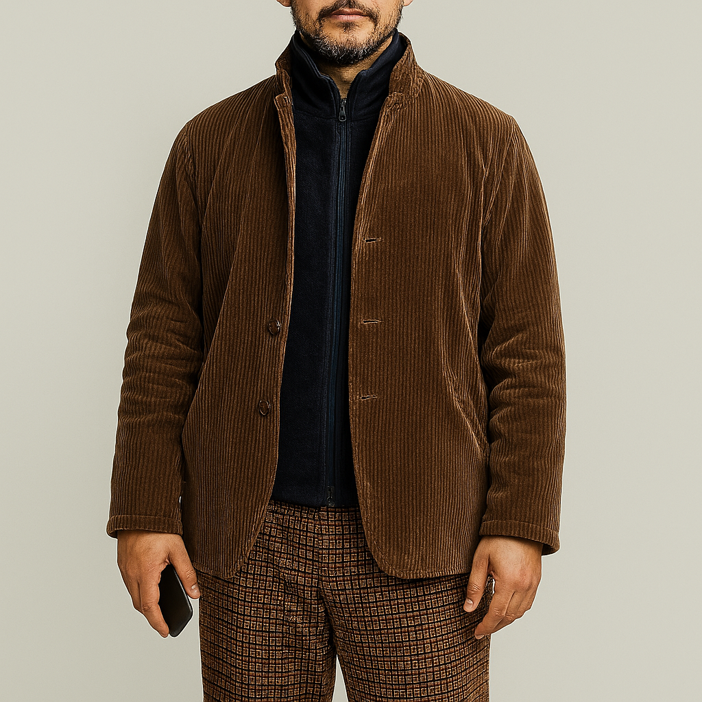 Veste homme élégante Unie Décontractée Rétro