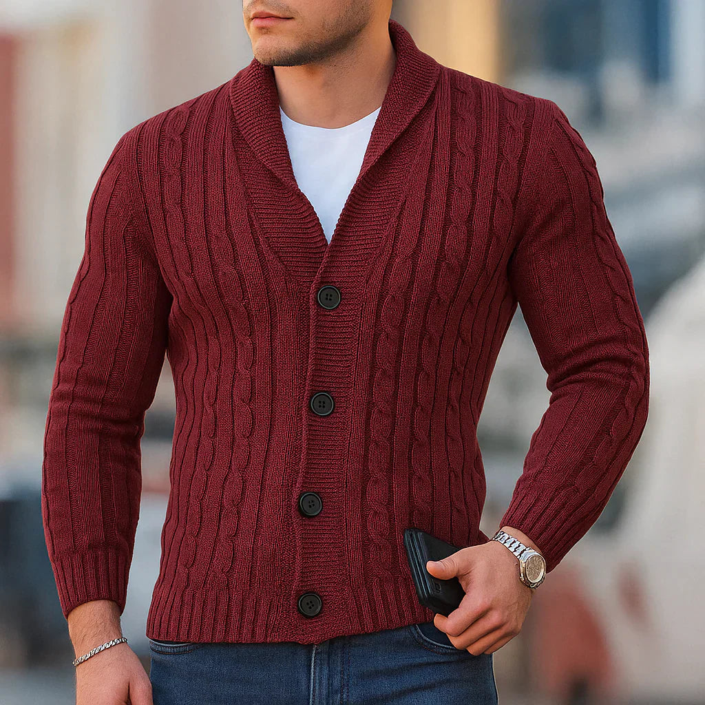 Pull tricoté classique chaud pour hommes