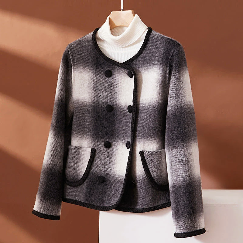 Manteaux courts en laine chaude pour femme