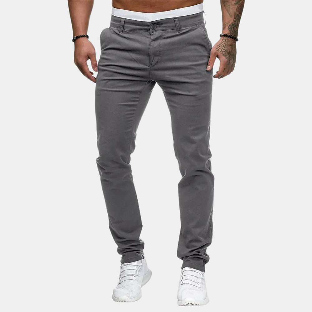 Pantalon Chino Homme Coupe Slim Extensible