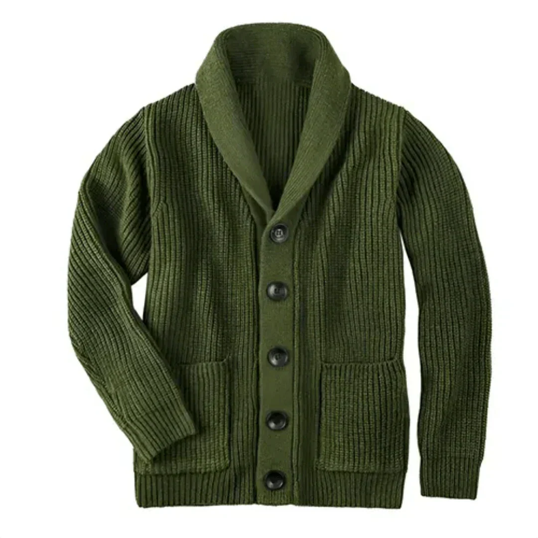 Gilet en maille chaud motif épais pour hommes