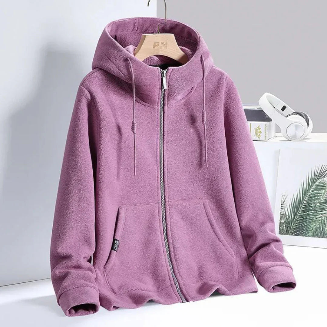 Sweat à capuche élégant en molleton doux pour femme
