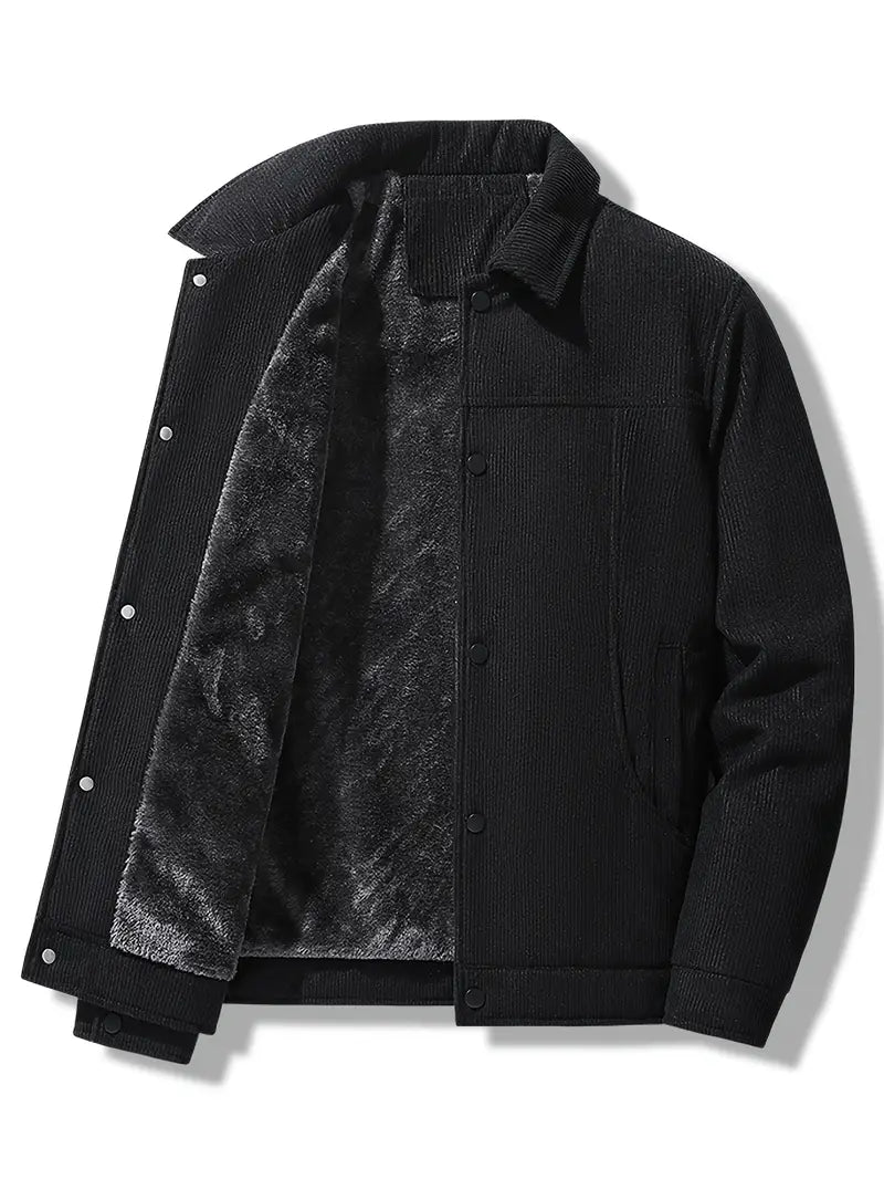 Veste d'hiver pour homme, isolation polaire, velours côtelé