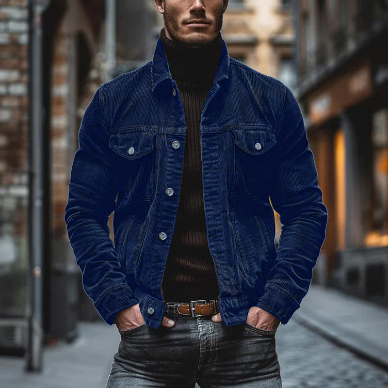 Veste mi-saison pour homme à boutons coupe classique