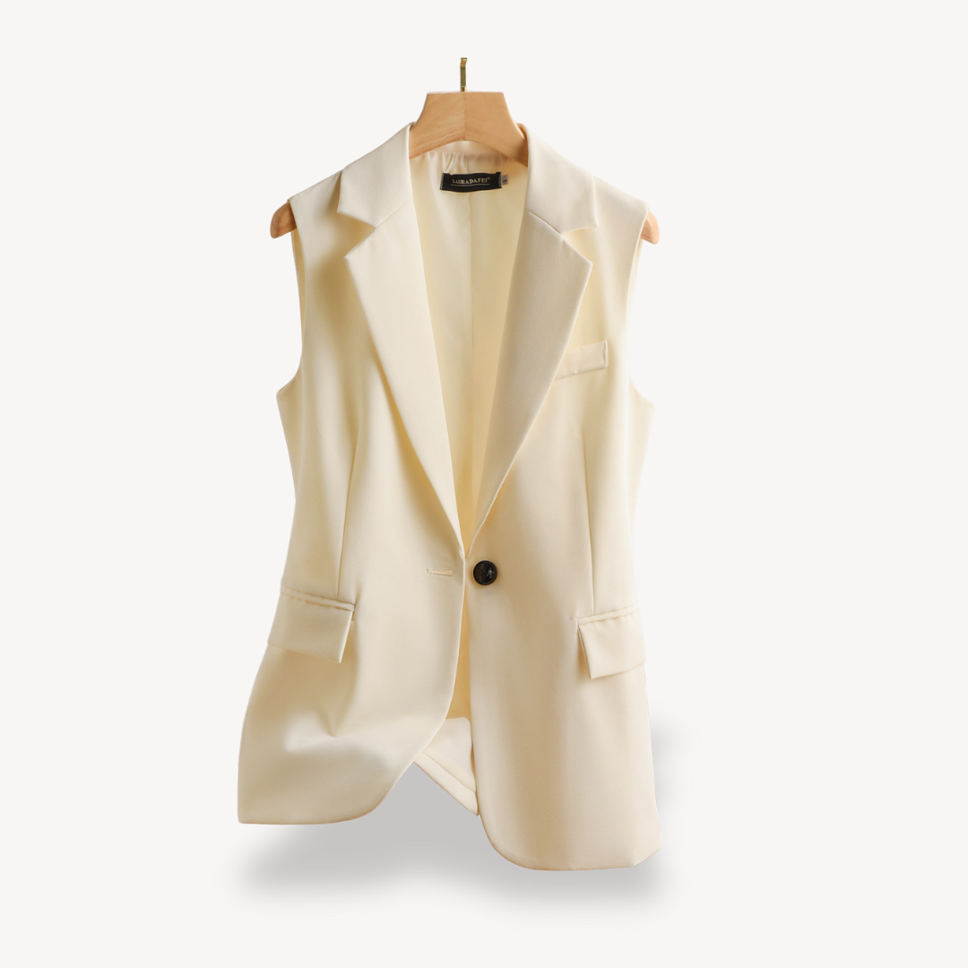 Blazer élégant sans manches pour femme