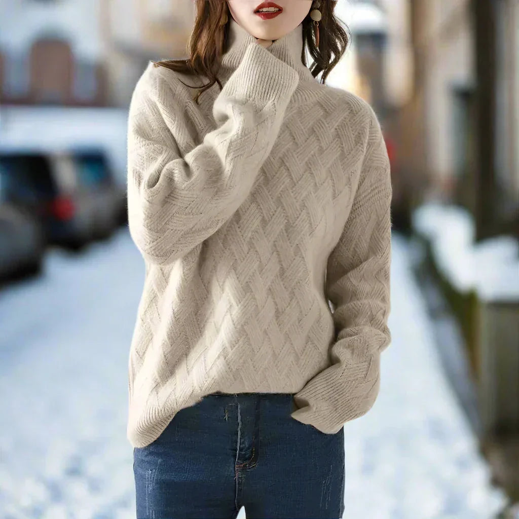 Pull oversized en grosse maille de laine douce