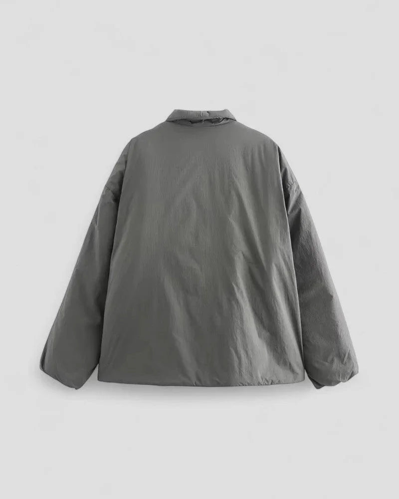 Damen Kurzjacke Gepolstert Mit Taillengürtel - IdealeKleiden